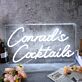 Conrad's Cocktails LED-Neonschild für Bar und Zuhause