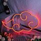 Modernes LED Neonschild Wolken Motiv abstraktes Neon Wandlicht für Wohnzimmer Schlafzimmer Café oder Studio