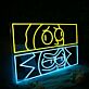 Modernes LED Neonschild abstraktes Gesicht Design künstlerisches Neon Wandlicht für Wohnzimmer Studio oder kreative Räume