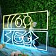 Modernes LED Neonschild abstraktes Gesicht Design künstlerisches Neon Wandlicht für Wohnzimmer Studio oder kreative Räume
