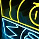 Modernes LED Neonschild abstraktes Gesicht Design künstlerisches Neon Wandlicht für Wohnzimmer Studio oder kreative Räume