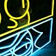 Modernes LED Neonschild abstraktes Gesicht Design künstlerisches Neon Wandlicht für Wohnzimmer Studio oder kreative Räume