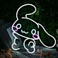 Niedliches LED Neonschild Hund Motiv modernes Neon Wandlicht im Cartoon Stil für Kinderzimmer Wohnzimmer oder kreative Wohnräume