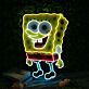 LED Neonschild Cartoon Schwamm Figur Neon Licht Wanddekoration für Kinderzimmer oder Gaming Raum