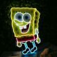 LED Neonschild Cartoon Schwamm Figur Neon Licht Wanddekoration für Kinderzimmer oder Gaming Raum