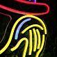 LED Neonschild Zauberhut mit Hand Symbol modernes Neon Wandlicht für Wohnzimmer oder Bar
