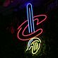 LED Neonschild Zauberhut mit Hand Symbol modernes Neon Wandlicht für Wohnzimmer oder Bar