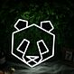 Minimalistisches LED Neonschild Panda Gesicht modernes Neon Wandlicht für Wohnzimmer Schlafzimmer oder stilvolle Wohnräume