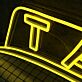 TAXI Hut LED Neonschild Gelbes Neonlicht als Wanddekoration für Bar Club Garage Spielzimmer und moderne Räume