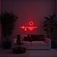 Sonnenuntergang mit Segelbooten LED-Neonschild für Wohnzimmer oder Schlafzimmer