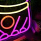 Glückskatze LED Neonschild Niedliches Neon Wandlicht als Dekoration für Zuhause Geschäft und Geschenkidee