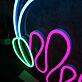 Modernes LED Neonschild Kopfhörer Motiv abstraktes Neon Wandlicht für Musikzimmer Studio Schlafzimmer oder Gaming Raum