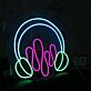 Modernes LED Neonschild Kopfhörer Motiv abstraktes Neon Wandlicht für Musikzimmer Studio Schlafzimmer oder Gaming Raum