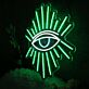 Abstraktes Auge LED Neonschild als moderne Wanddekoration für Wohnzimmer Schlafzimmer und kreative Räume