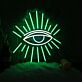 Abstraktes Auge LED Neonschild als moderne Wanddekoration für Wohnzimmer Schlafzimmer und kreative Räume