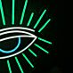 Abstraktes Auge LED Neonschild als moderne Wanddekoration für Wohnzimmer Schlafzimmer und kreative Räume