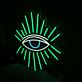 Abstraktes Auge LED Neonschild als moderne Wanddekoration für Wohnzimmer Schlafzimmer und kreative Räume