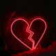 Broken Heart LED Neonschild Herz Motiv Neon Wandlicht für Schlafzimmer Wohnzimmer oder Bar