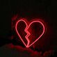 Broken Heart LED Neonschild Herz Motiv Neon Wandlicht für Schlafzimmer Wohnzimmer oder Bar