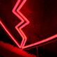 Broken Heart LED Neonschild Herz Motiv Neon Wandlicht für Schlafzimmer Wohnzimmer oder Bar