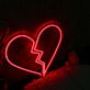 Broken Heart LED Neonschild Herz Motiv Neon Wandlicht für Schlafzimmer Wohnzimmer oder Bar
