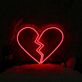 Broken Heart LED Neonschild Herz Motiv Neon Wandlicht für Schlafzimmer Wohnzimmer oder Bar