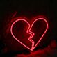 Broken Heart LED Neonschild Herz Motiv Neon Wandlicht für Schlafzimmer Wohnzimmer oder Bar