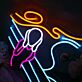 Angel Figur LED Neonschild Künstlerisches Menschen Motiv Neon Wandlicht