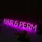 HAIR & PERM LED-Neonschild für Friseursalon