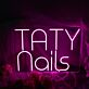 TATY Nails LED-Neonschild für Nagelstudio oder Schaufenster