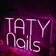TATY Nails LED-Neonschild für Nagelstudio oder Schaufenster
