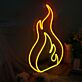 Flammenform LED Neonschild Abstraktes Feuer Motiv Neon Wandlicht