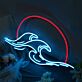 Wellen LED Neonschild mit Sonnenuntergang Modernes Neon Wandlicht
