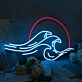 Wellen LED Neonschild mit Sonnenuntergang Modernes Neon Wandlicht