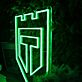 Modernes LED Neonschild Schild Symbol abstraktes Neon Wandlicht für Wohnzimmer Büro oder Bar