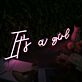 It's a girl LED-Neonschild Babyshower