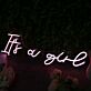 It's a girl LED-Neonschild Babyshower