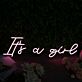 It's a girl LED-Neonschild Babyshower