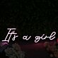 It's a girl LED-Neonschild Babyshower