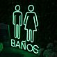 LED Neonschild WC Symbol Herren und Damen Neon Wandlicht für Bar Restaurant oder Café