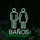 LED Neonschild WC Symbol Herren und Damen Neon Wandlicht für Bar Restaurant oder Café
