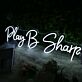 Play B Sharp LED-Neonschild Musikstudio Wohnzimmer