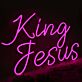 King Jesus LED-Neonschild für Kirche oder Wohnzimmer