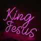 King Jesus LED-Neonschild für Kirche oder Wohnzimmer