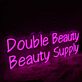 Double Beauty Beauty Supply LED-Neonschild für Kosmetikstudio Friseursalon