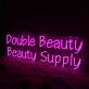 Double Beauty Beauty Supply LED-Neonschild für Kosmetikstudio Friseursalon