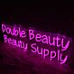 Double Beauty Beauty Supply LED-Neonschild für Kosmetikstudio Friseursalon