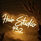 Hair Studio 432 LED-Neonschild für Friseursalon