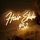 Hair Studio 432 LED-Neonschild für Friseursalon