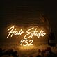 Hair Studio 432 LED-Neonschild für Friseursalon
